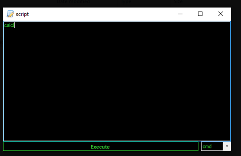 Figure 9 Attacker run “calc” command – Attacker machine