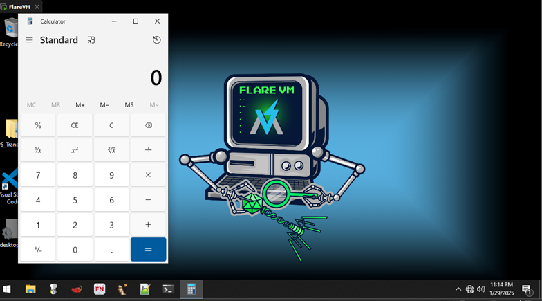 Figure 10 “calc” command was executed on\u00a0 victim’s machine – Victim machine