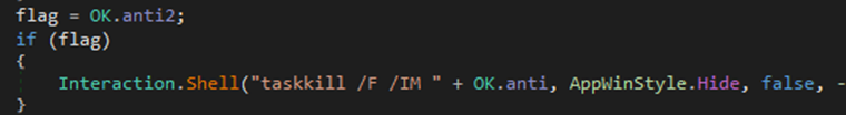 Figure 26 Function to kill specified process